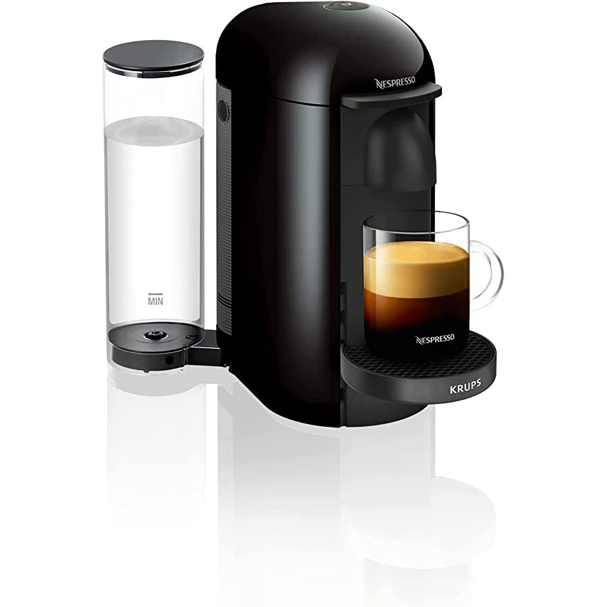 Nespresso Vertuo Plus Coffee Machine by Krups, Black. 